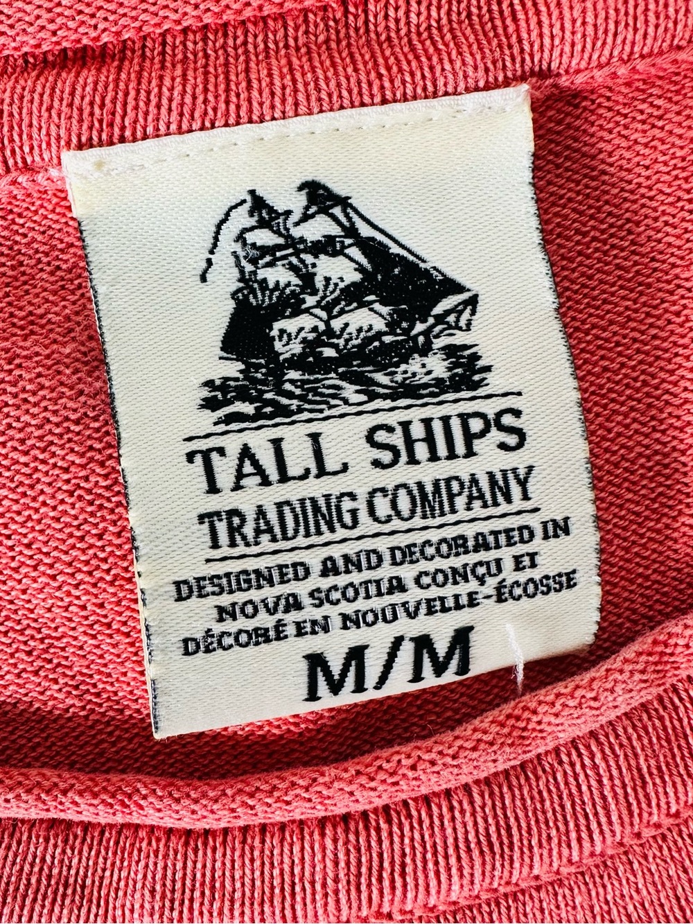 Tall Ships Trading Company PEI East Point Coral Cotton Crewneck Sweatshirt M - Picture 4 of 14